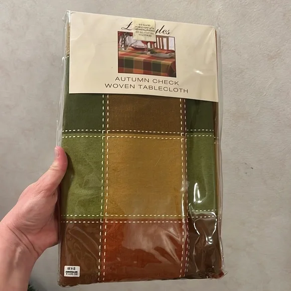 Autumn Check rectangle table cloth - Picture 2 of 4